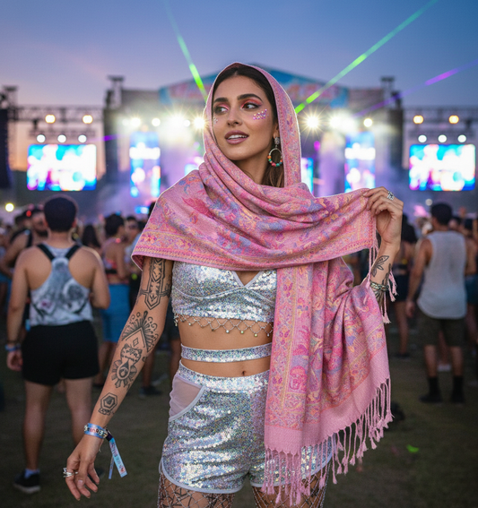 PRETTY PINK - RAVE SCARF